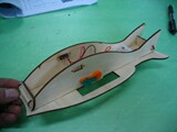 木质鳐鱼号电动划鳍鱼模型舰船模型拼装套材A129