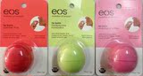 美国代购正品EOS可爱球形可以吃的天然润唇膏 水果味保湿滋润