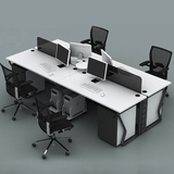 新款蝴蝶脚员工桌时尚黑白组合办工桌职员卡位上海办公家具办公桌