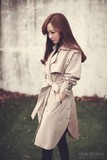 韩国代购2016春装韩版宽松大码潮流女装休闲外套中长款亮色风衣女