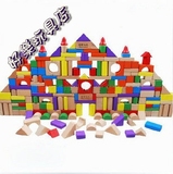 铭塔200粒桶装榉木积木XHD-A8032 木制益智儿童积木玩具