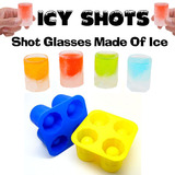 四孔冰杯创意DIY硅胶冰格模具冰箱冻大冰块酒吧兑酒制冰器包邮