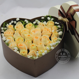 掌柜推荐进口花材高档礼盒鲜花速递上海生日多款任选花盒鲜花