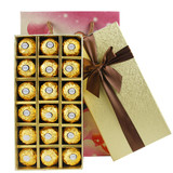 费列罗 进口榛果威化巧克力18粒金色礼盒装 情人节土豪金生日礼物