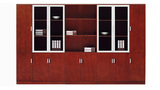 厦门板式木制文件柜办公书柜架铝金玻璃8门资料柜自由组合柜时尚