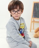 2016韩国儿童春秋款男女童装宝宝卫衣服加厚加绒外贸新款运动套装