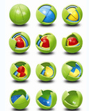 绿豆蛙形象益智球 DIY拼装魔力球　智力球 3D迷宫球儿童益智玩具