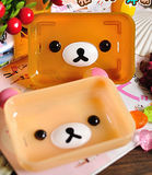 日本可爱卡通轻松熊 Rilakkuma 时尚肥皂盒 香皂盒创意沥水香皂架