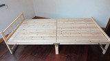 松柏杉木折叠实木床单人床80CM1米双人床1.2儿童床环保床