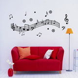 音乐墙贴卡通符号贴纸 钢琴房墙贴纸 音乐培训教室装饰布置 429