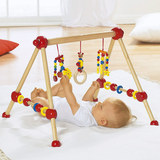 【德国solini】新品特卖早教益智玩具幼儿床上健身架木制玩具