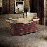 木之韵木桶1.5米长橡木沐浴桶洗澡盆三大品牌成人浴缸MZY-079B-O