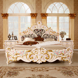 法维诺家具法式欧式宫廷双人床 卧室布艺雕花实木床1.8米软床特价