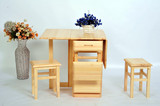 折叠时尚椅组合实木小餐桌桌子多功能桌框架结构简约现代4人座