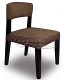 软包椅布艺实木低靠背椅子免安装可换椅套餐椅电脑椅酒店餐咖啡椅