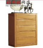 裕丰家具现代中式全实木斗柜榉木原木色五斗柜抽屉储物柜J02-006