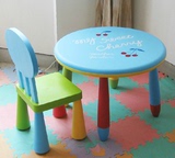 厂家直销阿木童儿童桌椅卡通小凳子带靠背小椅子宝宝圆椅塑料椅