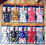 暴力熊行李牌 旅行箱吊牌 POPOBE 卡通韩国  姓名牌 MOMO熊托运牌