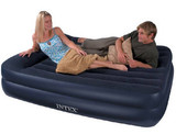 正品INTEX豪华内置枕头双人加大双层充气床垫空气床气垫床