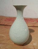 景德镇窑变瓷 裂纹釉裂变釉灰白瓷花瓶玉壶春瓷瓶 瓷器装饰品摆件