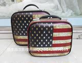 影楼新款手提箱 旅行箱 美国旗图案手提箱 做旧 复古道具皮箱