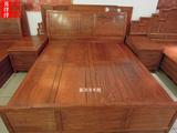 东阳红木家具实木精雕双人床床头柜组合非洲花梨木双人大床