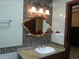 直销欧式异形浴室镜美式卫浴镜复古金试衣镜梳妆台化妆镜子玄关镜
