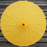 大号素面纯色金黄 绸布伞 工艺伞 舞蹈伞 装饰伞 道具伞油纸伞