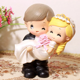 2015款包邮婚庆婚房西式婚纱情侣娃娃摆件陶瓷树脂公仔压床娃礼品