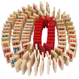 巧之木110片木质数学运算多米诺 木制积木骨牌儿童益智玩具3—7岁