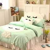 韩式公主风儿童卡通床上四件套床上用品纯棉床裙全棉1.2/1.5/1.8m
