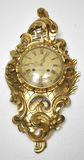 瑞典1930年左右西洋木质镀金钟表-雕花古董机械机芯大挂钟