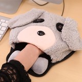 毛绒卡通动物超萌系带护腕垫USB暖手鼠标垫 USB鼠标垫 100g