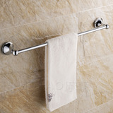 摩豪卫浴 不锈钢毛巾架 毛巾杆 单杆 浴室挂件 加厚底座全铜配件