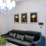 欧式抽象装饰画客厅现代三联家饰有框画沙发背景挂画墙画壁画年华