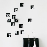 DIY方块数字艺术创意挂钟 特大客厅装饰粘贴墙壁时钟现代静音钟表