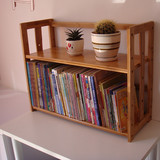 两三层桌面书架置物架实木简易宜家创意书柜桌上书架竹小书架包邮