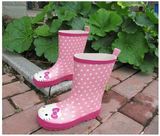 儿童KIT猫咪雨鞋雨靴女童橡胶保暖防滑水鞋 韩国外贸出口不带提手