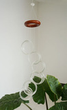 英国正品Amwell水鸟透明水晶玻璃环状风铃送男女生创意礼物品挂饰