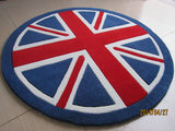 英伦风情 米字旗晴纶客厅茶几卧室 圆形加厚美国队长地毯