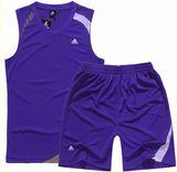 夏新男士大码篮球服套装正品阿迪达斯训练比赛服背心球衣跑步健身