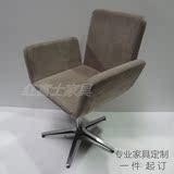 创意不锈钢电脑椅时尚绒布职员椅现代简约餐椅个性商用办公家具