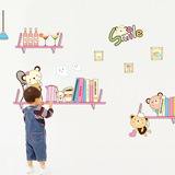 儿童房墙贴 男孩女孩卧室幼儿园墙上装饰 卡通自粘贴纸可移除贴画