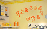 卡通数字贴 沙发背景墙贴画 温馨儿童房可爱装饰墙贴
