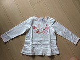 全新日本代购正品mikihouse童装女春装卫衣外套上衣110cm白色