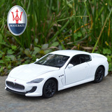 玛莎拉蒂GT总裁跑车车模 合金汽车模型 金属声光回力车合金车玩具