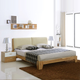 奥丽家具现代简约高箱储物床板式床带软靠双人床1.5/1.8米X2310D