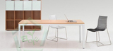 实木 小型会议桌 简约现代办公家具 简易洽谈桌椅组合 长条办公桌