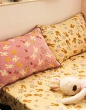 可爱卡通单人珊瑚绒枕套40×60 成人毛绒枕巾一对 单个枕头套