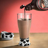 创意牛奶杯小奶牛杯自动搅拌杯咖啡杯带盖马克杯电动奶昔杯